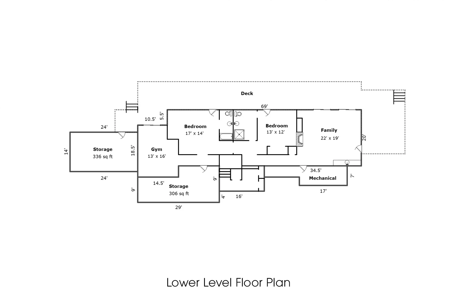 lower level floor plan