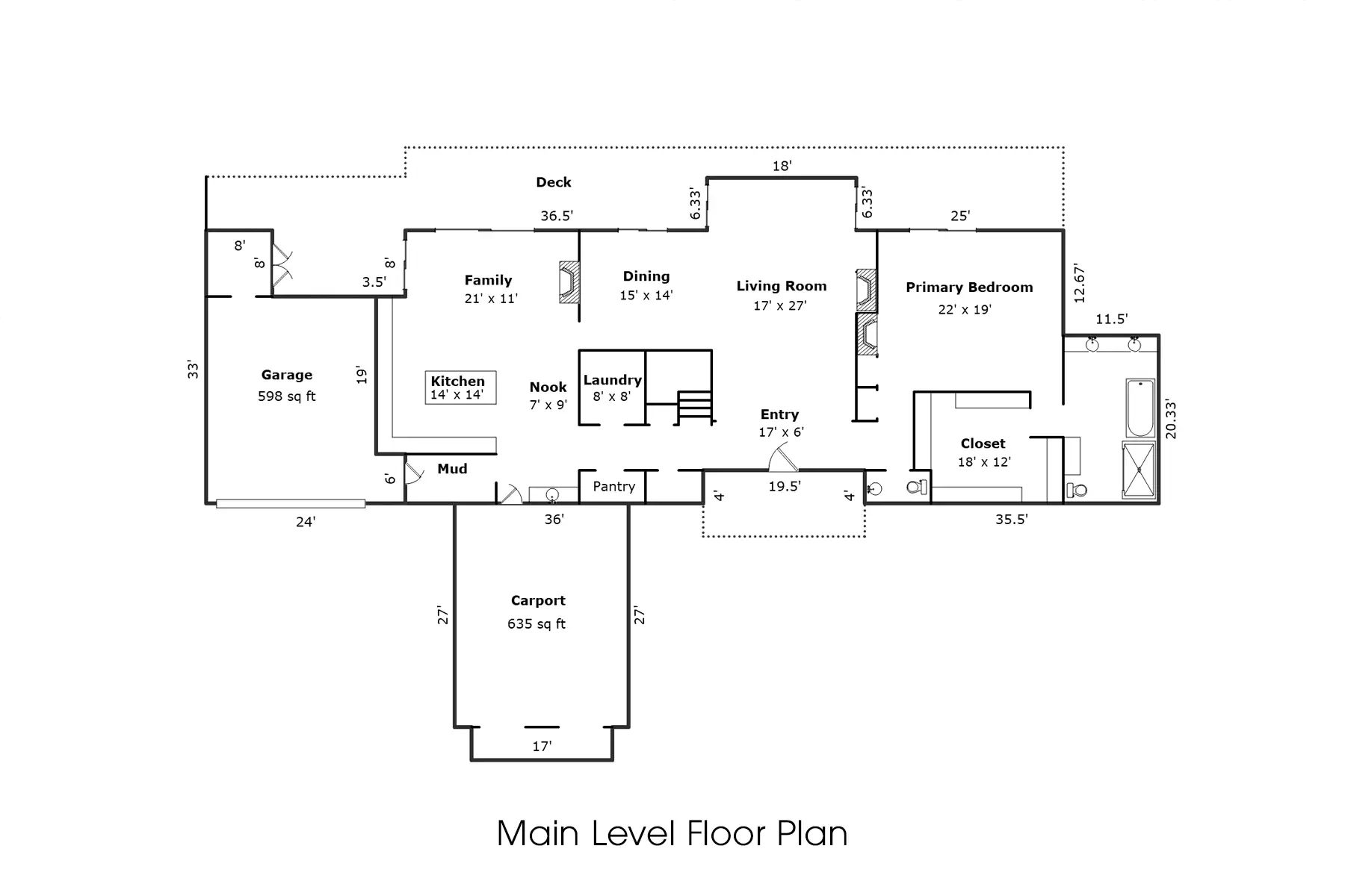 main level floor plan